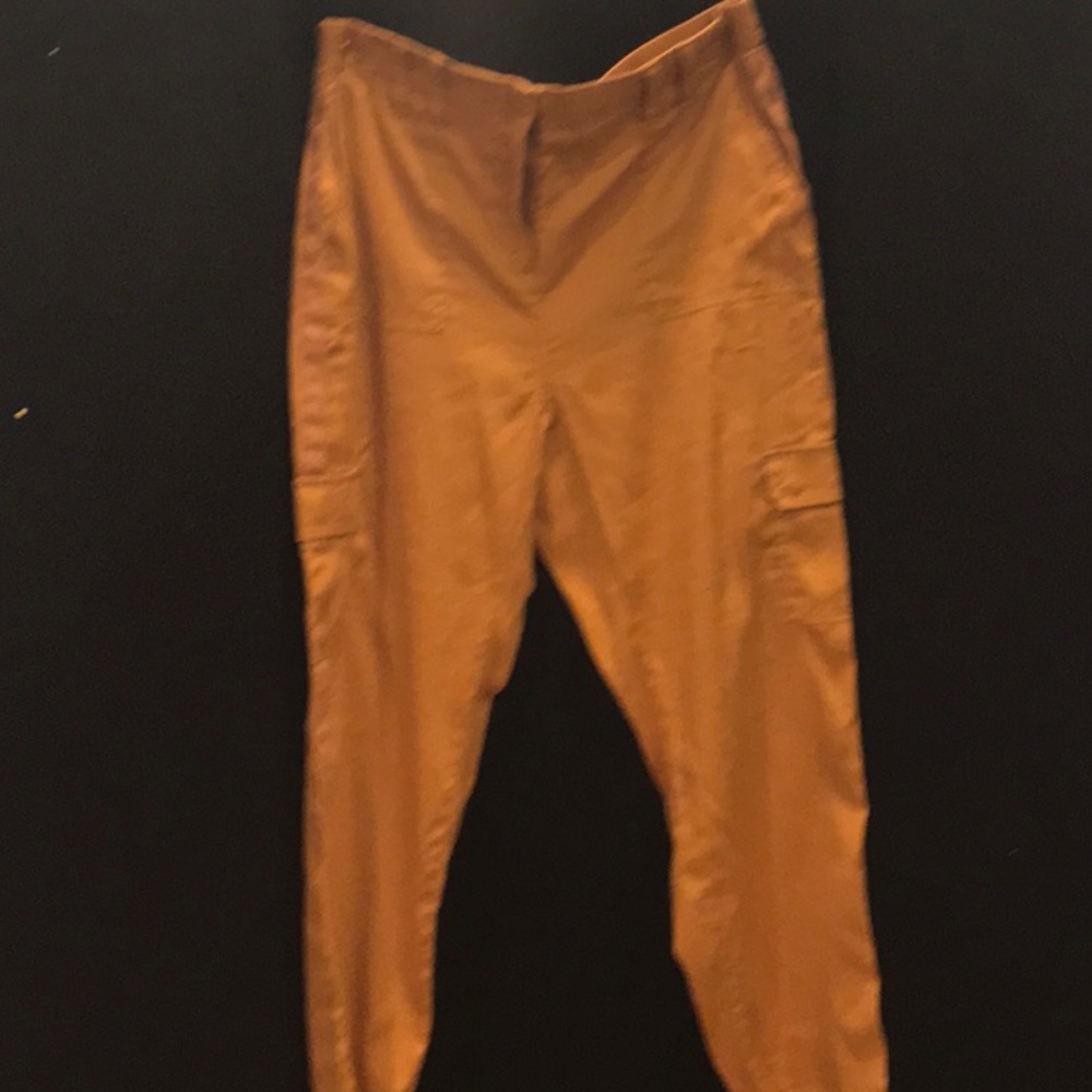 Chicos mustard linen and cotton crop size 1